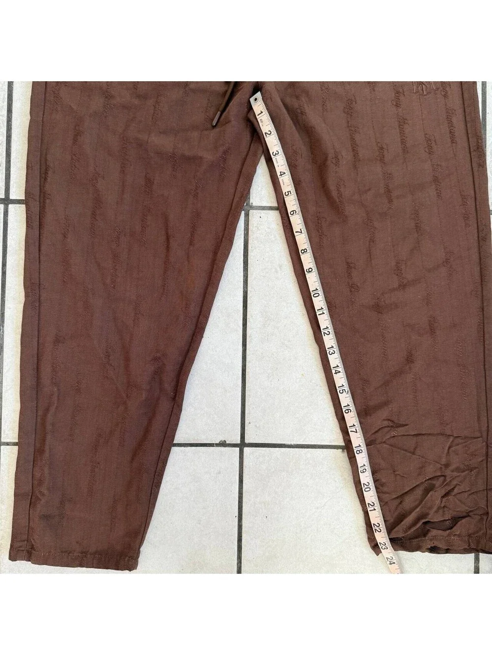 Scarface x Shoe Palace Brown Jogger Pants Mens Large Elastic Waist Logo